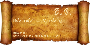 Bánáti Virág névjegykártya